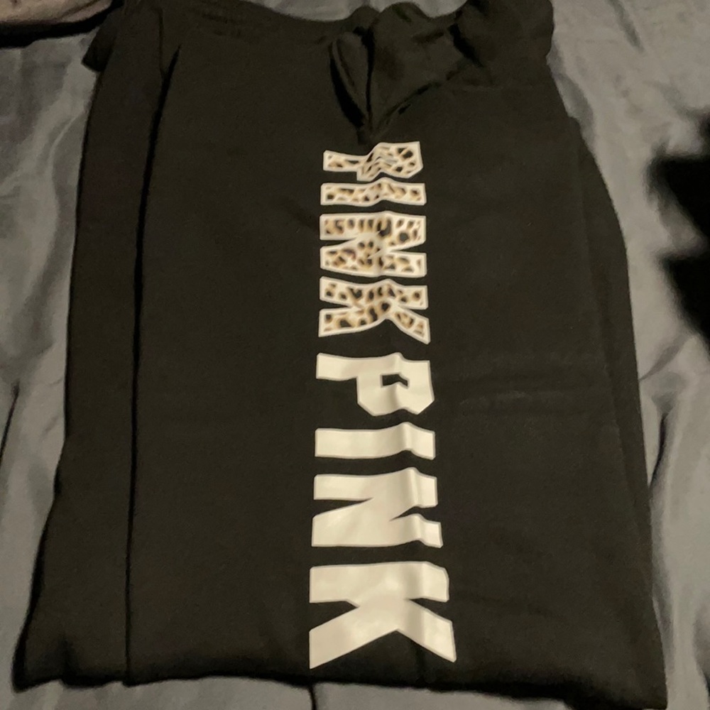 Black cheetah pattern sweatpants